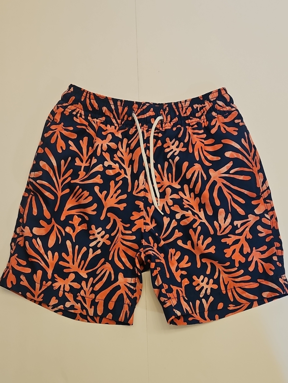 Crewcuts J.Crew Coral Swim Trunks Coral-Print Boys 6 GUC